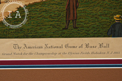 "Grand Match at the Elysian Fields" | Framed Vintage Baseball Print