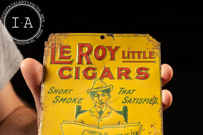 Antique Leroy Little Cigars Embossed Tin Sign