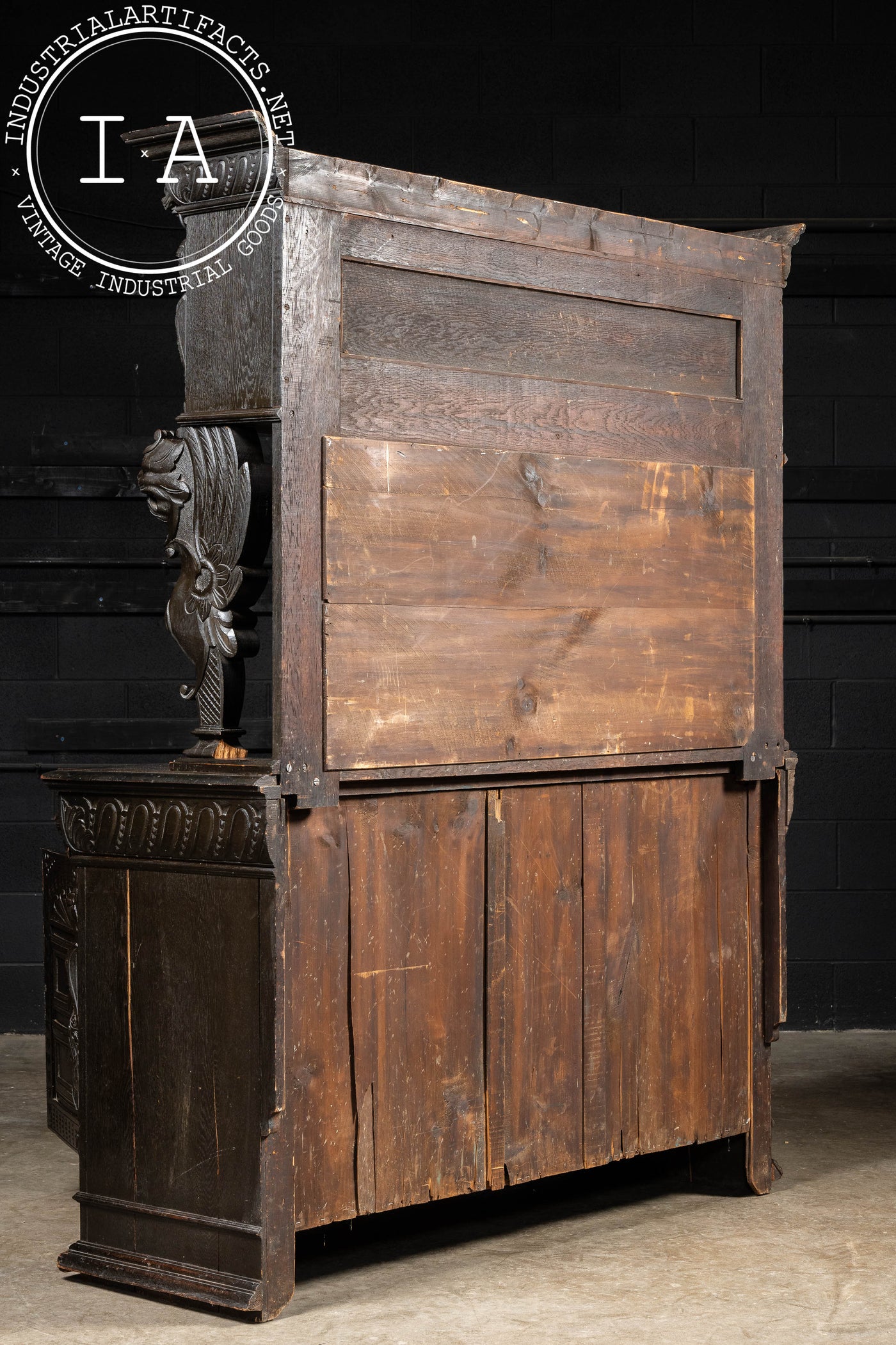 Late 19th Century English Ebonized Oak Hutch