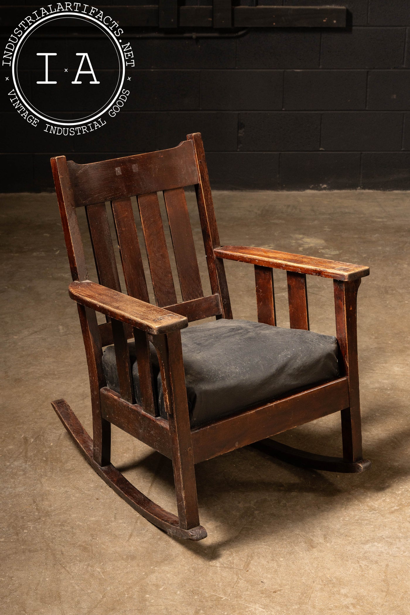 c. 1920 Upholstered Arts And Crafts Rocking Chair