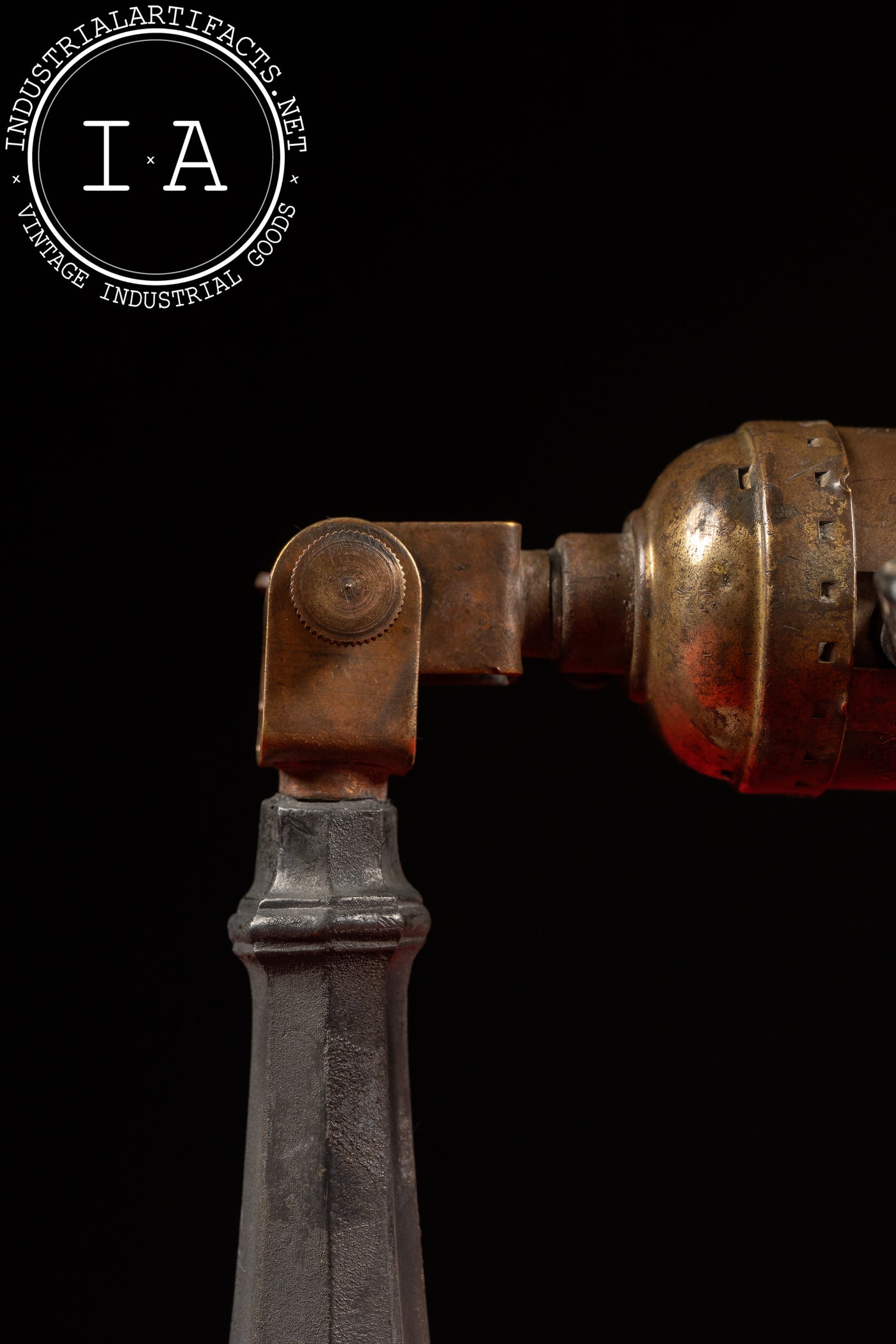 Antique Brass and Cast Iron Desk Lamp by Eagle
