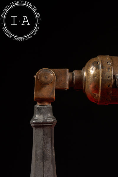 Antique Brass and Cast Iron Desk Lamp by Eagle