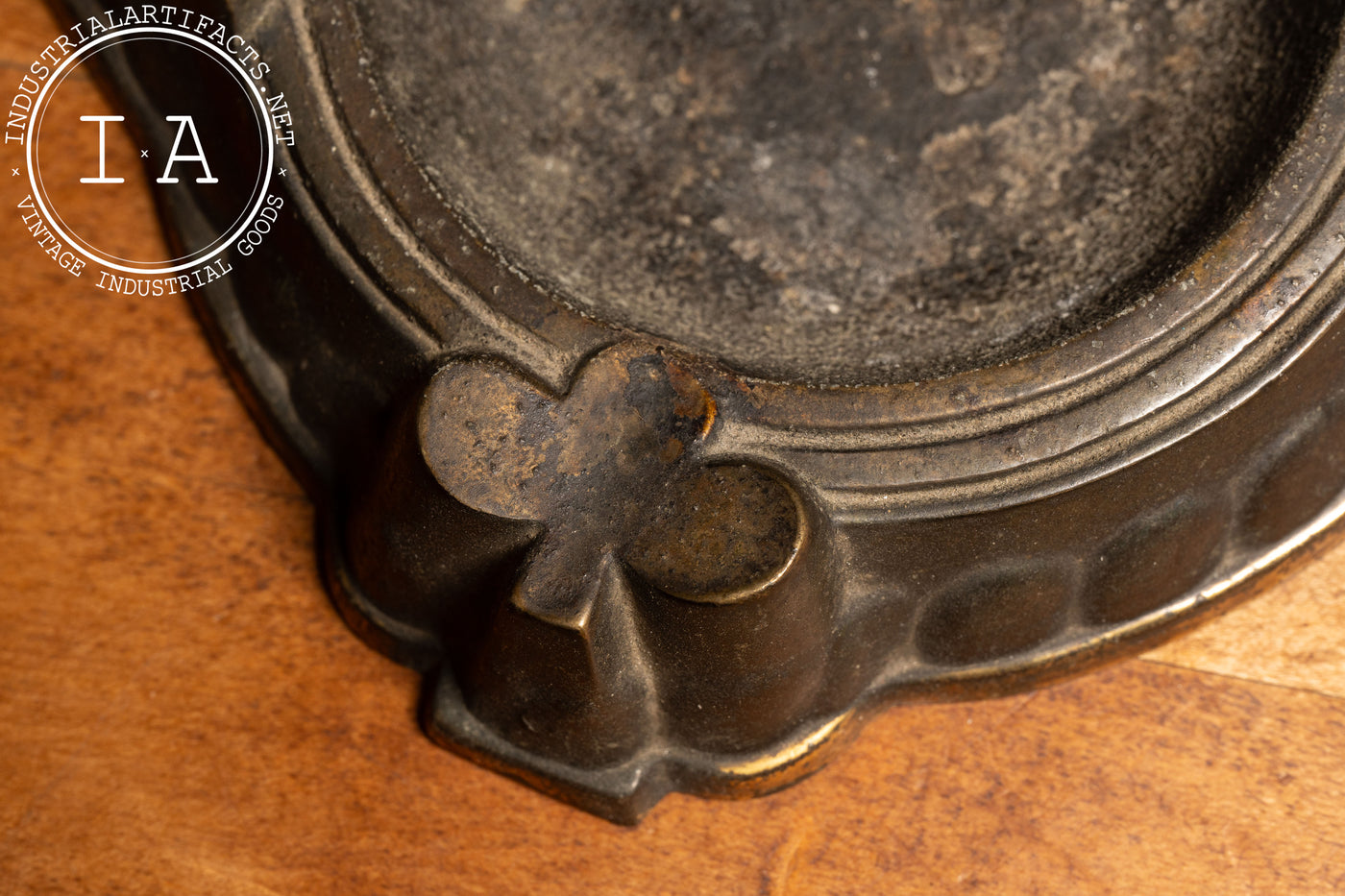 WW2 Era Cast Metal Ashtray With Poker Motif