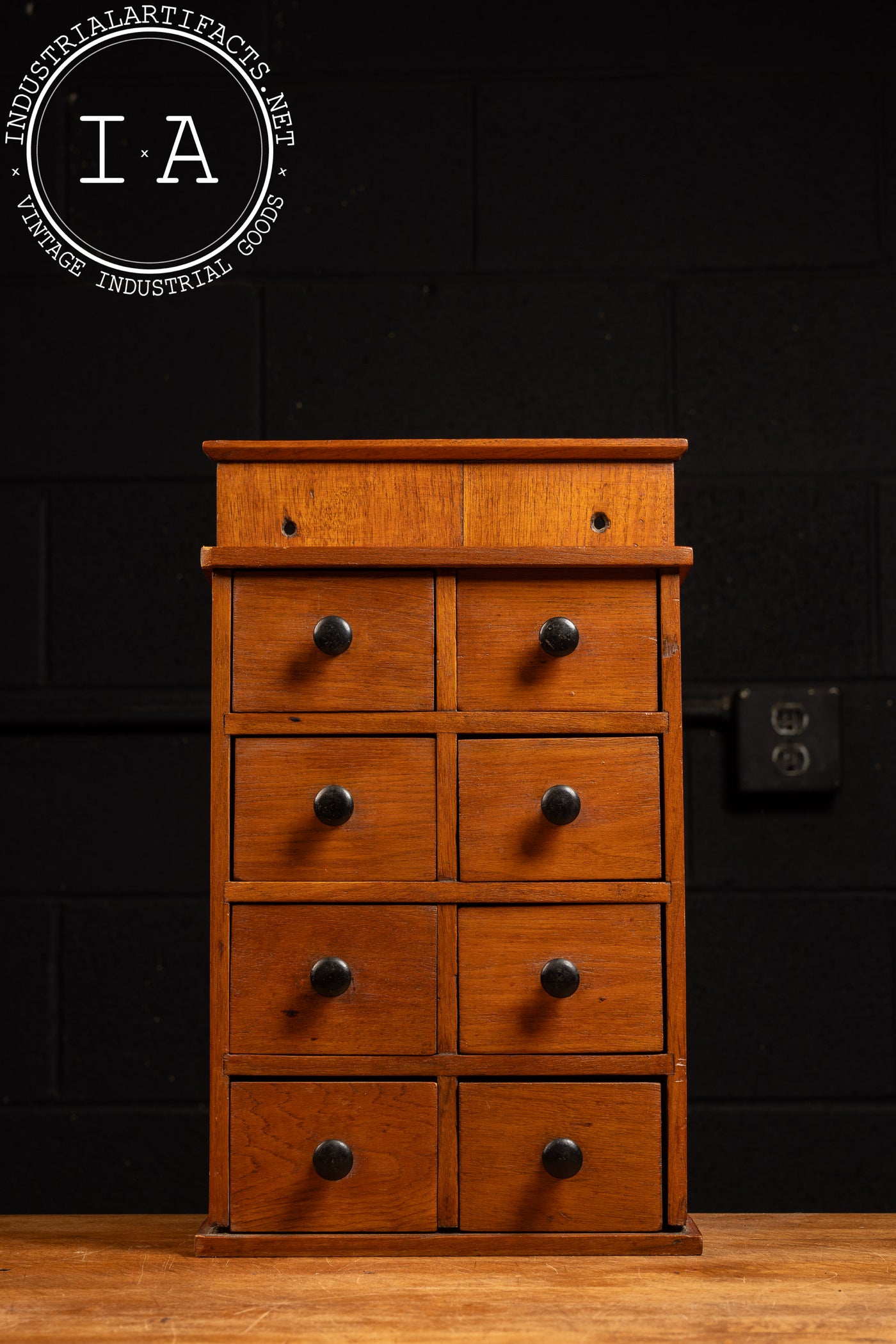 Vintage 8-Drawer Countertop Apothecary