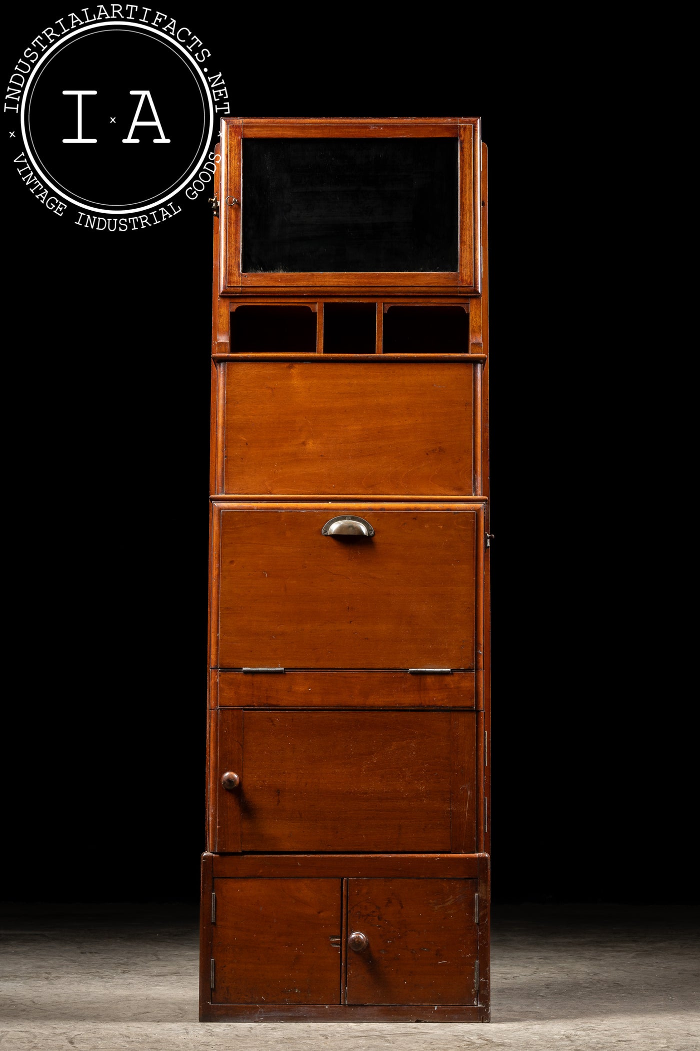 Early 20th Century Mahogany Ship Dresser and Wash Basin