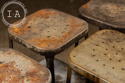 Set of Four Vintage Industrial Stools