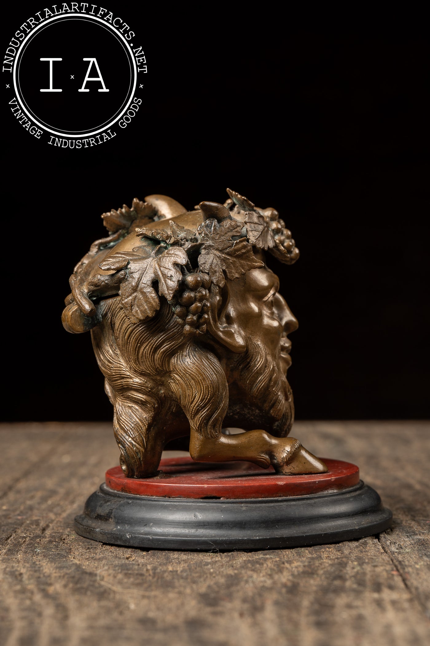 Late 19th Century Figural Roman-Inspired Satyr Inkwell
