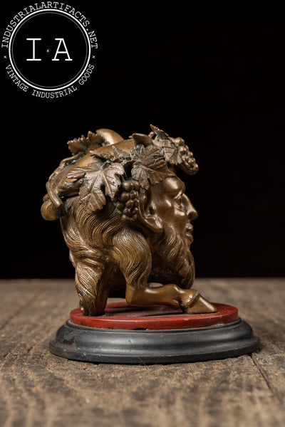Late 19th Century Figural Roman-Inspired Satyr Inkwell