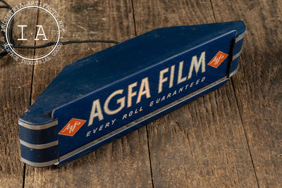 Vintage Agfa Film Lighted Glass Advertising Sign