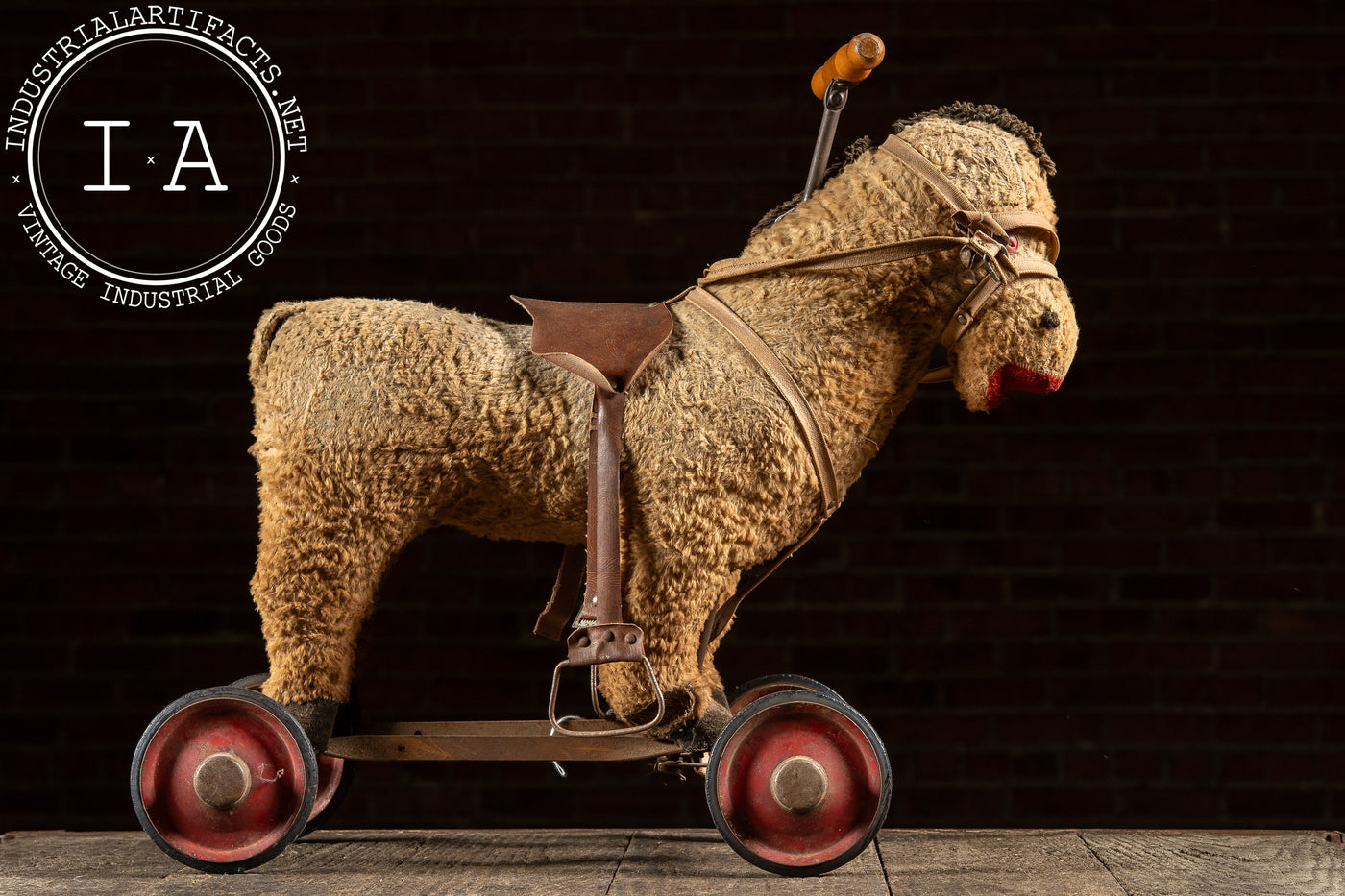 Antique Ride-On Plush Horse Toy