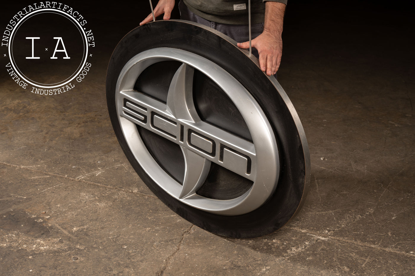 Large Double-Sided Scion Dealership Emblem Sign