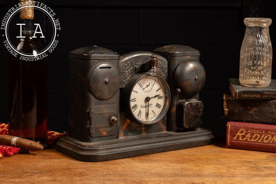Early 20th Century Japanned Copper Alarm Clock Bank