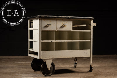 c. 1920s Rolling Medical Bar Cart