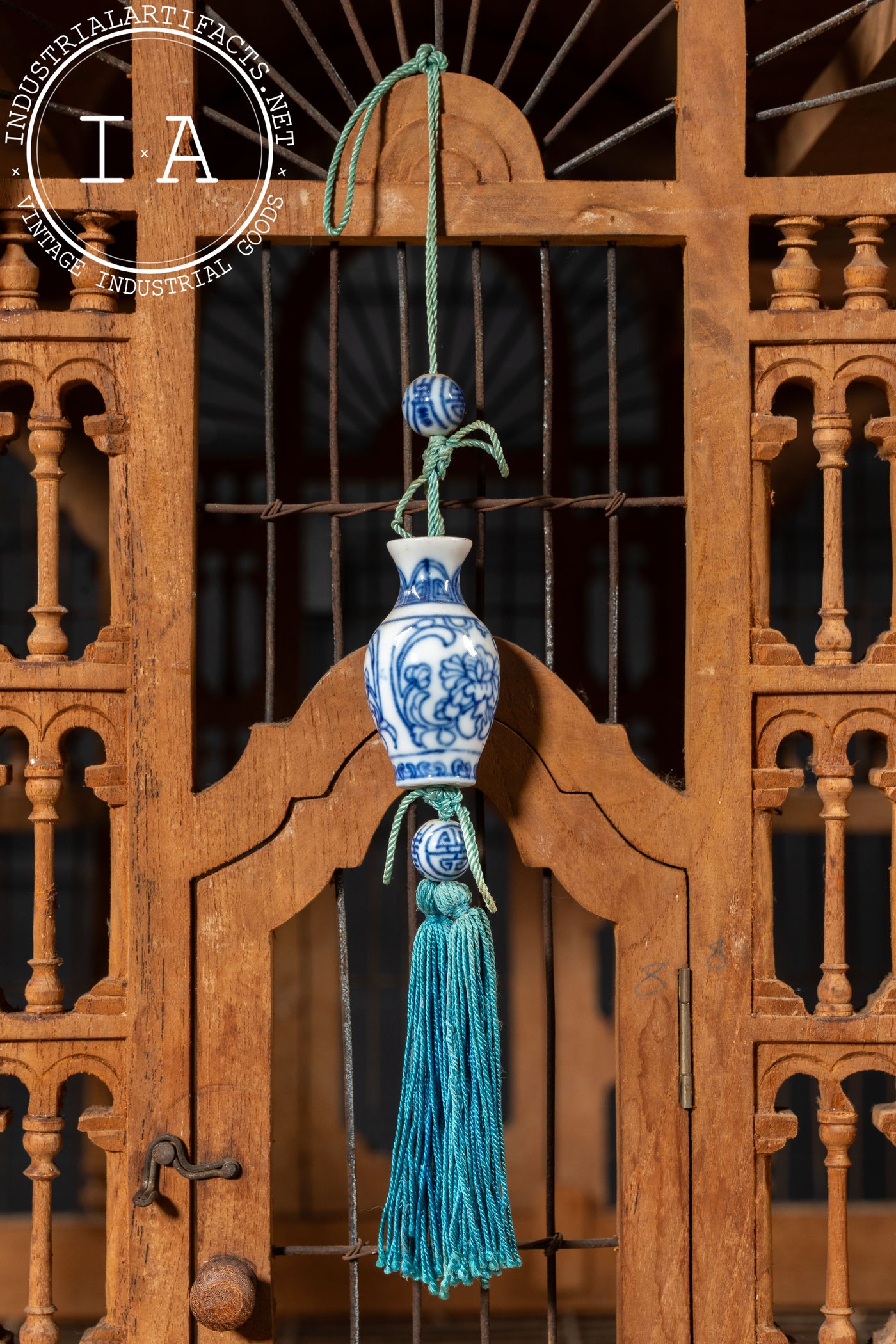 Antique Sacré-Cœur Basilica Bird Cage on Table