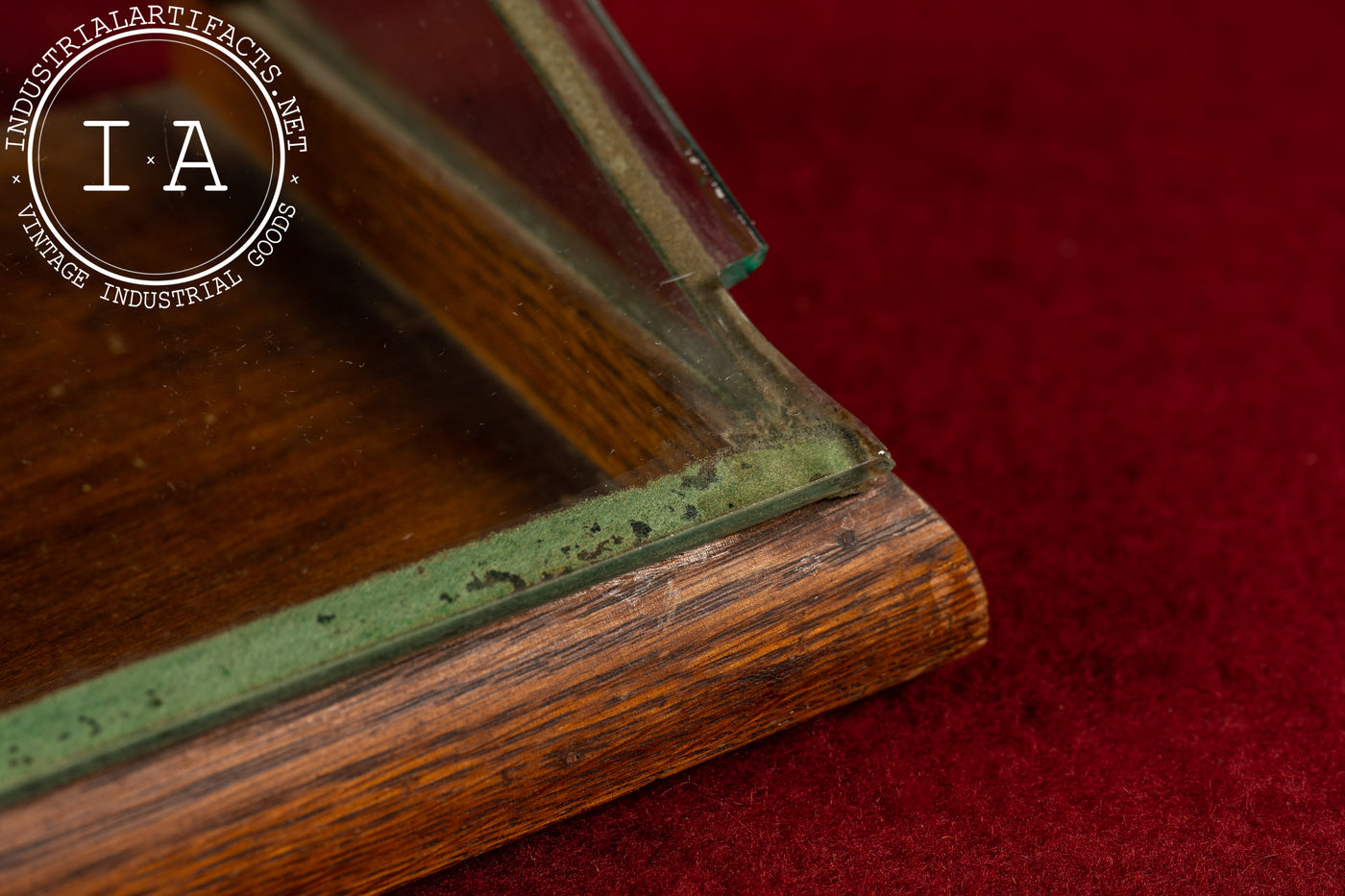 Vintage King Instruments Oak & Glass Countertop Display Case Showcase