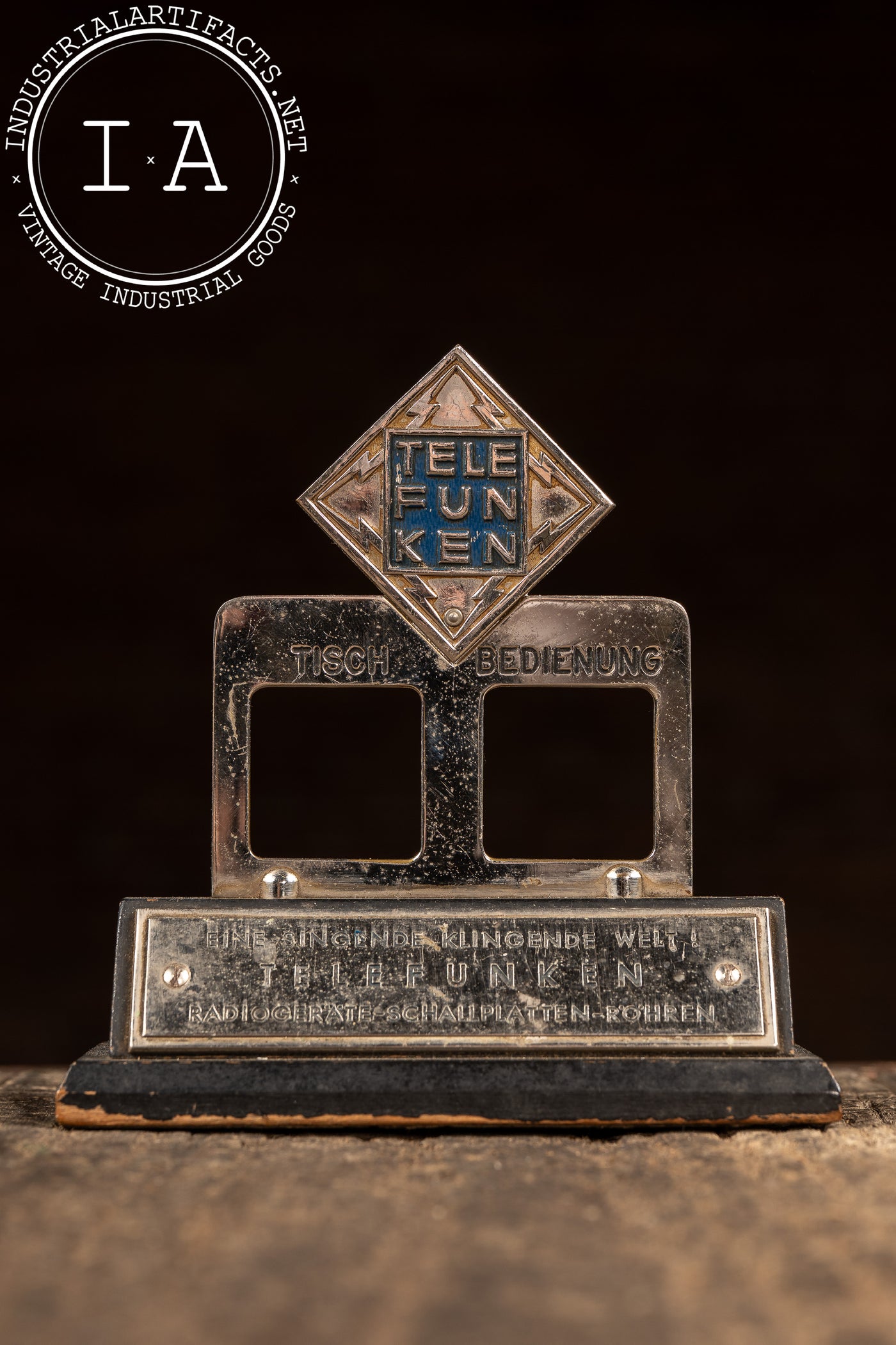 Vintage Chromed Telefunken Desktop Accent
