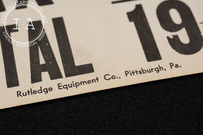 Vintage Cardstock Double-Sided Gas Price Tax Sign