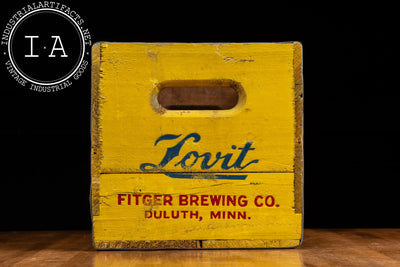 Vintage Lovit Beverages Wooden Shipping Crate