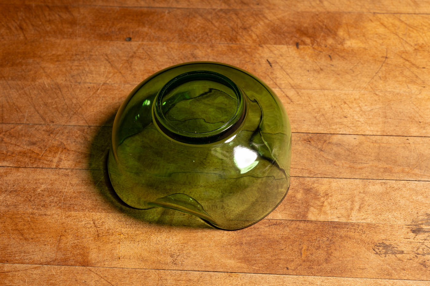 Vintage Glass Tray in Emerald Green