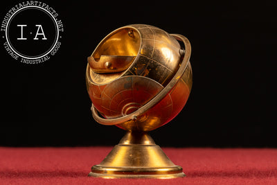 Vintage Space Age Brass Globe Ashtray