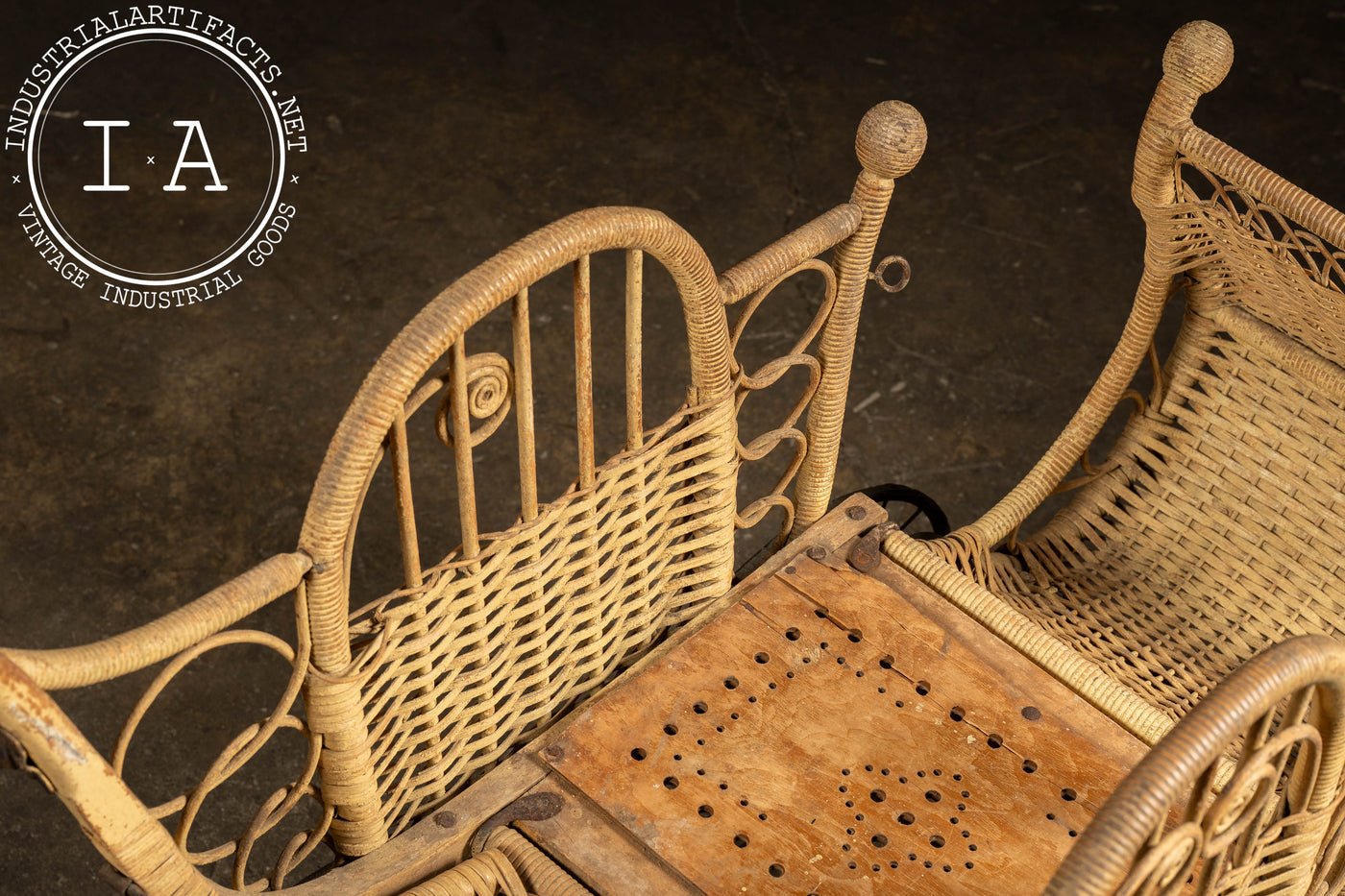 19th Century Victorian Wicker Baby Carriage