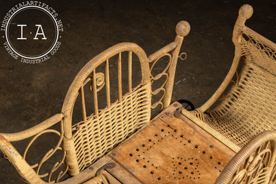 19th Century Victorian Wicker Baby Carriage
