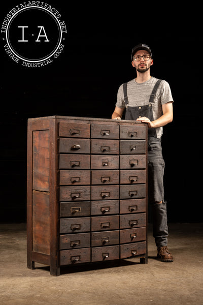 Antique 27-Drawer Apothecary Cabinet