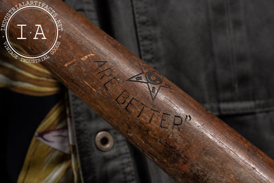 Early 20th Century Star Brand Shoes Soft Ball Bat