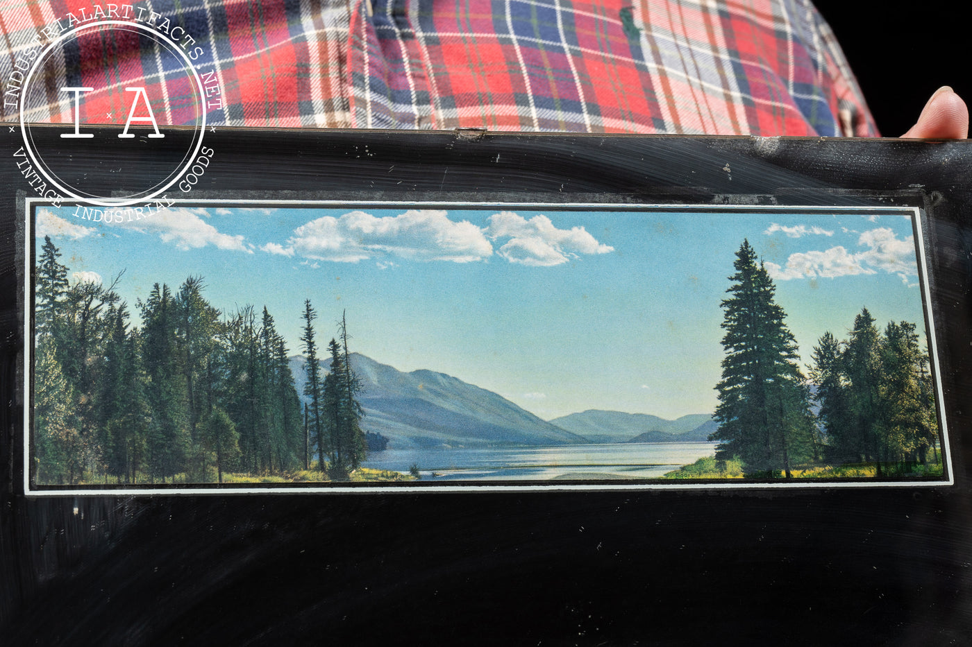 Vintage Atlas Prager Beer Mirrored Advertising Sign