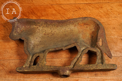 c. 1880s Butchers Rack Crest Sign Crown