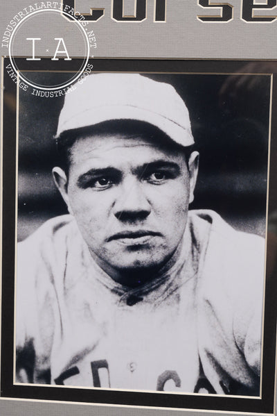 Vintage Framed “Curse of the Bambino” Babe Ruth Display