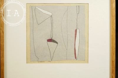 Untitled | Late 20th C. Charron Abstract Illustration, Signed and Dated