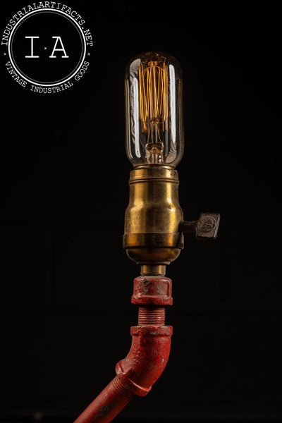 Industrial Red Pipe Lamp