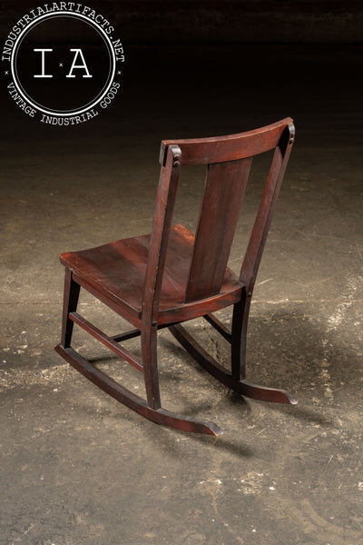 Early 20th Century Arts and Crafts Mahogany Rocking Chair
