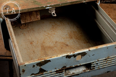 Blue Chippy Metal Cabinet