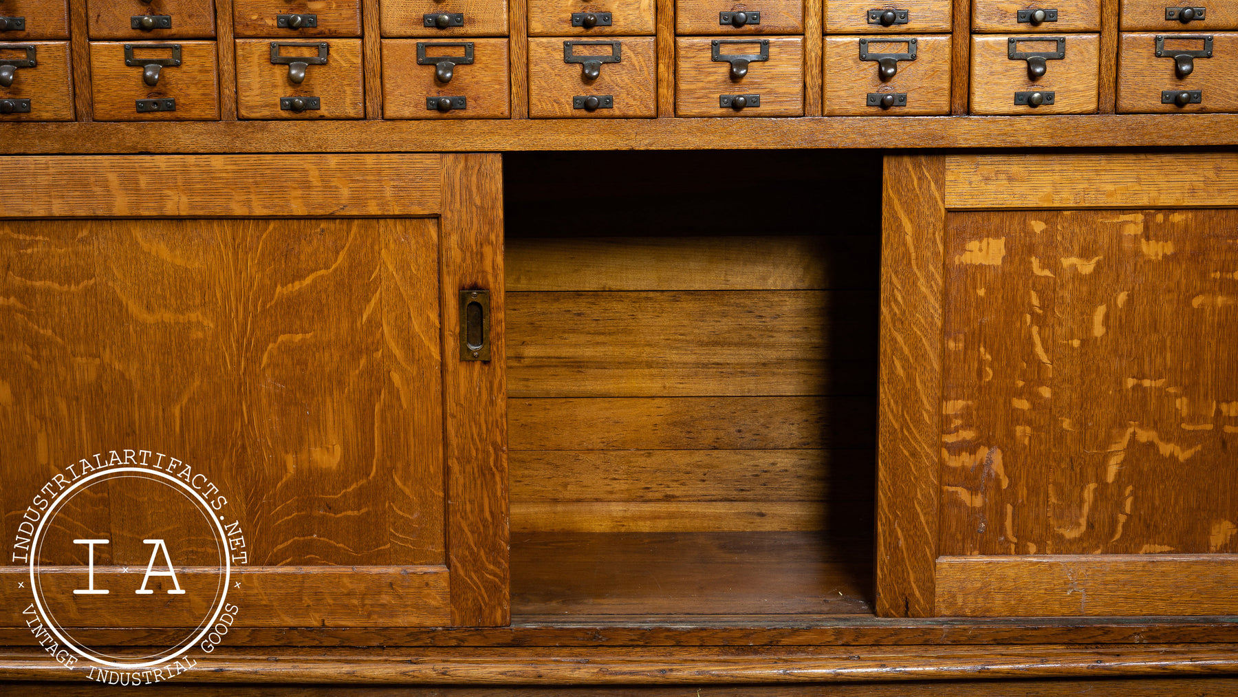Massive Antique 52 Drawer Wooden Card Catalog Industrial Artifacts