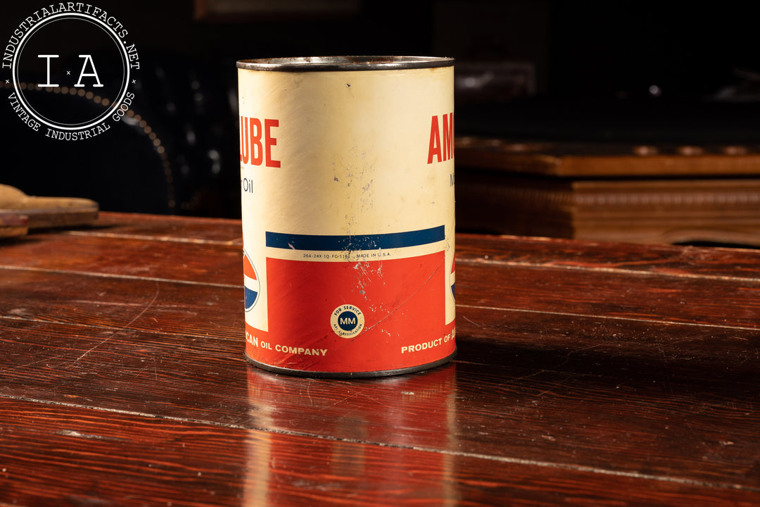 USA モービル　OIL缶 Vintage American Amolube Motor Oil Can – Industrial Artifacts