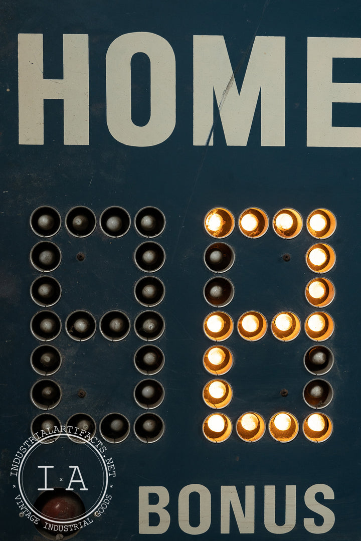 Vintage Lighted Basketball Court Scoreboard – Industrial Artifacts
