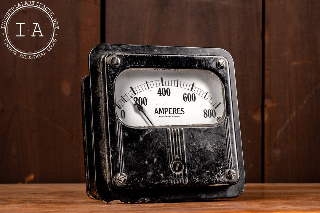 ヴィンテージ アンメーター Sterling製 1916年特許 電流計 USA製 Vintage Industrial Ammeter – Industrial Artifacts