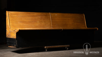 Vintage Maple Bowling Alley Bench