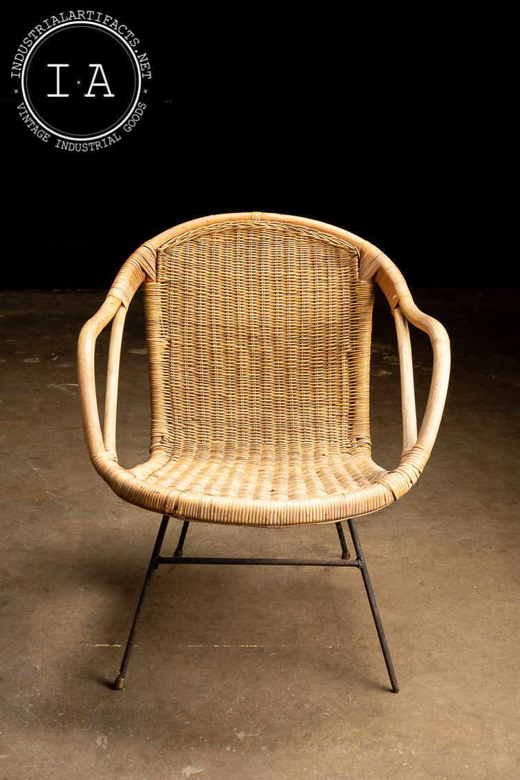 Arthur Umanoff Rattan Bucket Chair