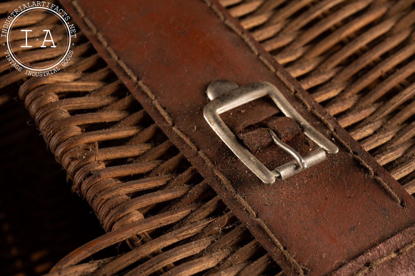 Vintage Wicker Hunting And Fishing Bag