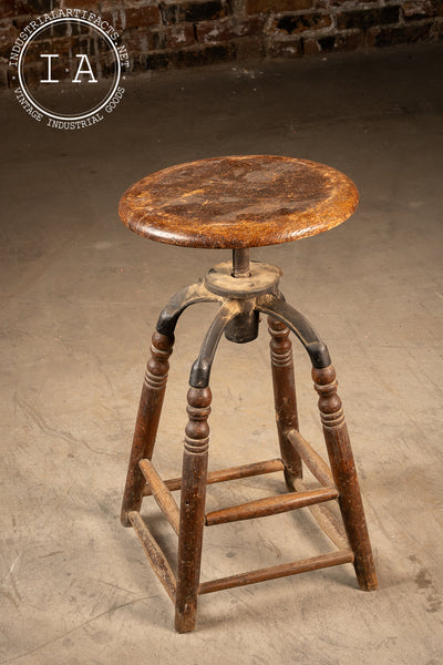 Antique Machinist Stool