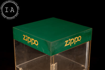 Vintage Lighted Zippo Display Case