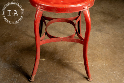 c. 1900 Ice Cream Parlor Chair in Red by Toledo Uhl