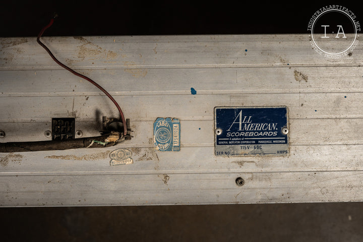 Vintage Lighted Basketball Court Scoreboard – Industrial Artifacts