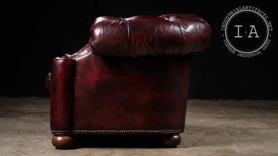 Oxblood Chesterfield Love Seat
