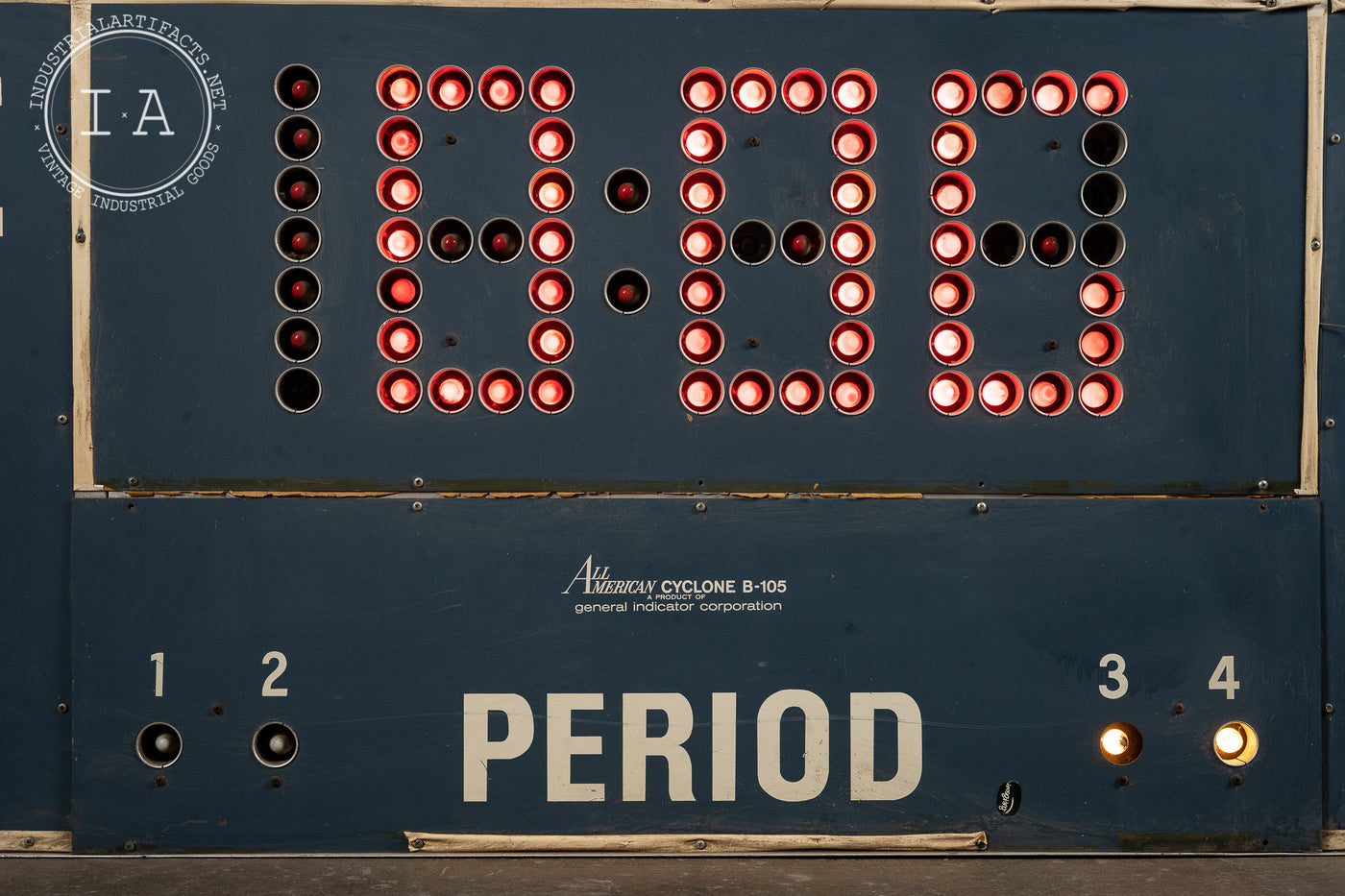 Vintage Lighted Basketball Court Scoreboard