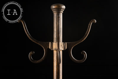 Early 20th Century Cast Iron Barber Shop Coat Rack