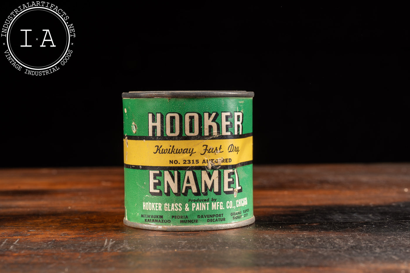 Vintage Hooker Enamel Can